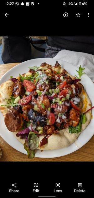 Loaded naan at Curry Leaf Cafe - South Lanes in Brighton