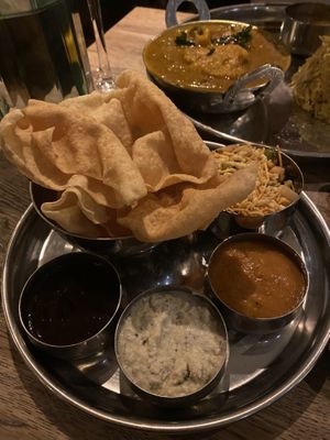 Selection of chutneys: coconut, lime pickle and date tamarind   at Curry Leaf Cafe - South Lanes in Brighton