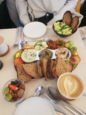 Breakfast platter for two at Plant Base in Berlin