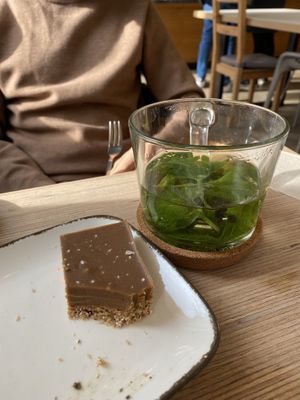The salted caramel bar desert. Best ever. So smooth.  at Plant Base in Berlin