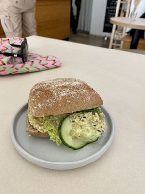 Tuna sandwich (lecker!)  at Plant Base in Berlin