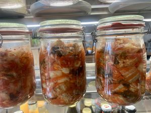 kimchi galore  at Plant Base in Berlin