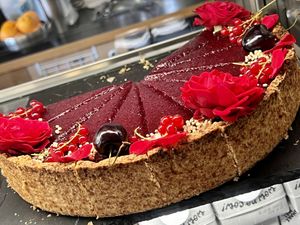 cheese 'fake' 🍰  at Plant Base in Berlin