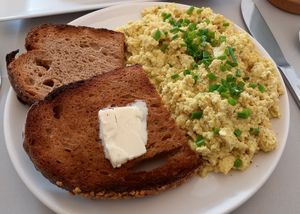 Scrambled tofu at Plant Base in Berlin