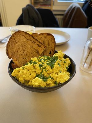 Scrambled tofu  at Plant Base in Berlin