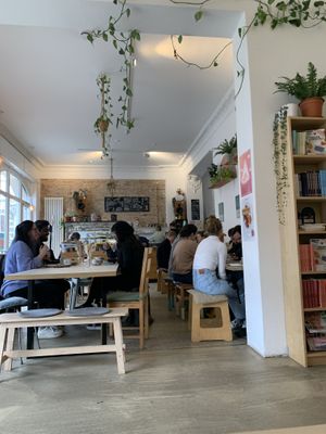 The restaurant  at Plant Base in Berlin