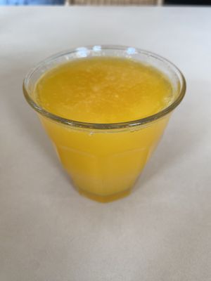 Freshly squeezed orange juice  at Plant Base in Berlin