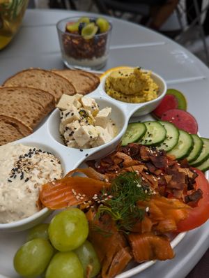Phenomenal breakfast plate for one at Plant Base in Berlin