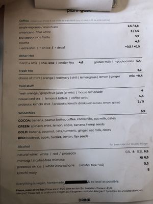 Drinks   at Plant Base in Berlin