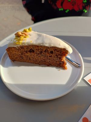 Carrot cake at Plant Base in Berlin