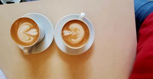 Flat white at Plant Base in Berlin