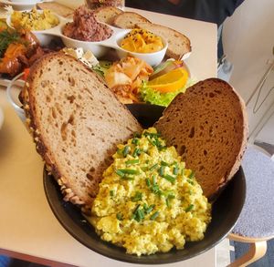 Tofu sramble at Plant Base in Berlin