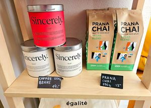 Coffee beans and prana chai at Plant Base in Berlin