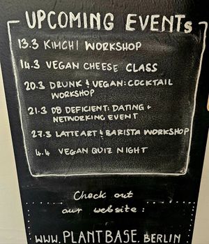 Upcoming events at Plant Base in Berlin