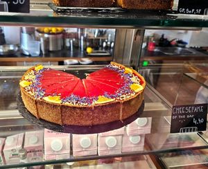 Cheesecake of the day at Plant Base in Berlin