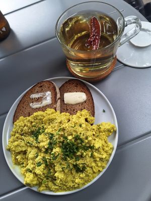 Scrambled tofu at Plant Base in Berlin