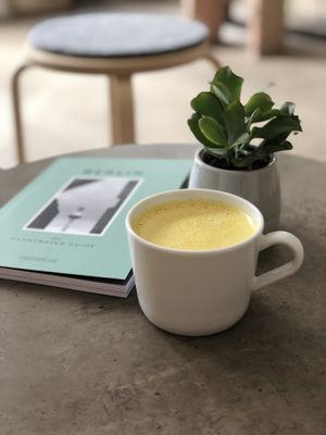 Golden milk and Berlin vegan guide at Plant Base in Berlin