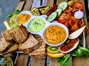 Breakfast plate for 2 persons  at Plant Base in Berlin