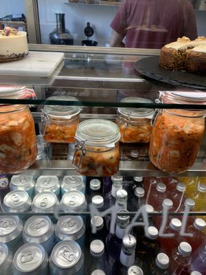 Kimchi and desserts at Plant Base in Berlin