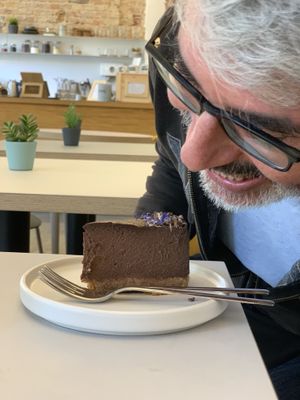 Chocolate cake.  Mmmmm at Plant Base in Berlin