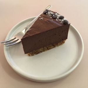 Amazing chocolate cake! at Plant Base in Berlin