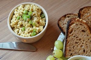 Vegan omelet at Plant Base in Berlin