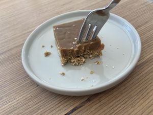Vegan salted caramel bar  at Plant Base in Berlin