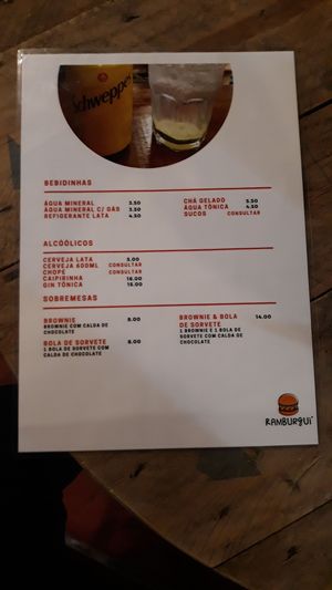 Cardápio at Ramburgui? in Curitiba