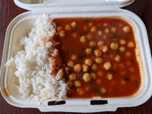 Garbanzo bean curry at Bombay Curry in Skagway