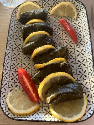 Stuffed vine leavess  at Navigator in Corfu