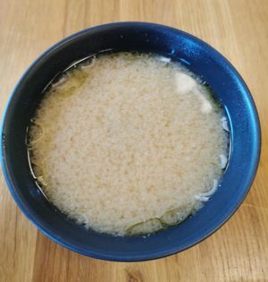 Miso soup at Pleasure Food in Malmo