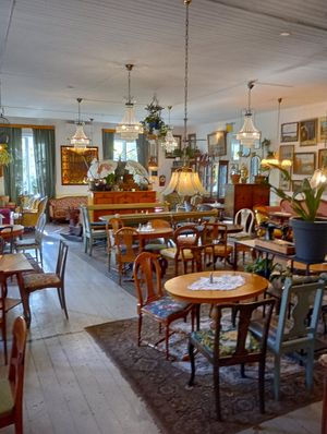 Interior at Klockargårdens Våffleri in Grodinge