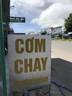 Sign out front  at Quan Thien Phuc - Maybe closed in Phu Quoc