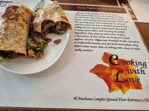 Shawarma wrap at Ginger Restaurant in Kuwait City