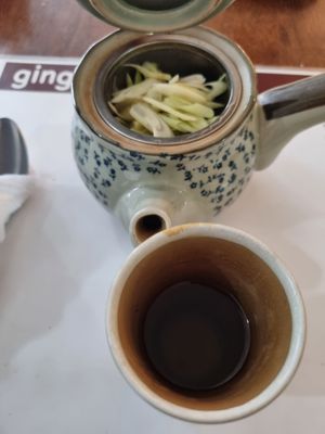 Lemongrass tea at Ginger Restaurant in Kuwait City