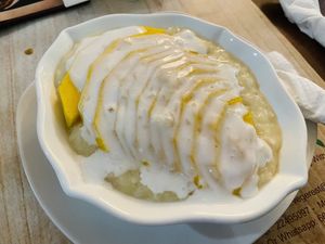 Mango sticky rice   at Ginger Restaurant in Kuwait City