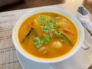 Ginger Tom Yum (with coconut milk)  at Ginger Restaurant in Kuwait City