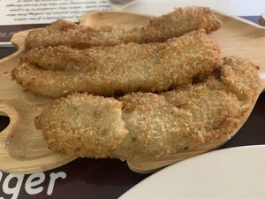 Fried banana dessert  at Ginger Restaurant in Kuwait City