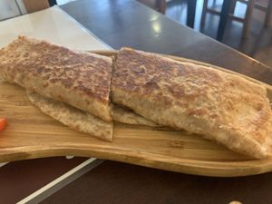 vegan cheese with mushrooms - superb  at Ginger Restaurant in Kuwait City