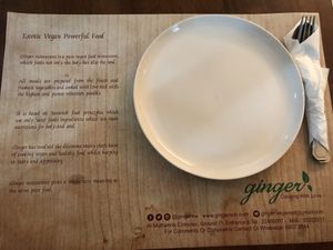 Table setting  at Ginger Restaurant in Kuwait City