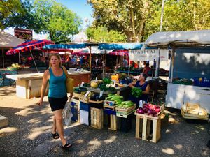 Baba with veggies  at Pazar Market in Split