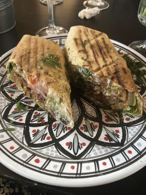 Veg cat wrap at iBO Falafel in Wroclaw