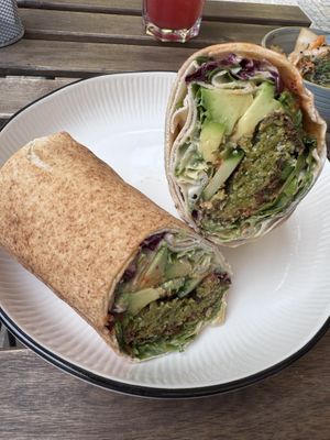 Avo falafel wrap  at iBO Falafel in Wroclaw