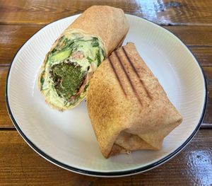 Avocado falafel wrap at iBO Falafel in Wroclaw