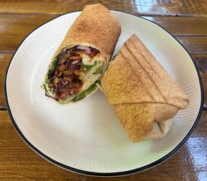 Seitan wrap at iBO Falafel in Wroclaw