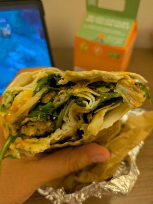 Soy curl wrap at iBO Falafel in Wroclaw