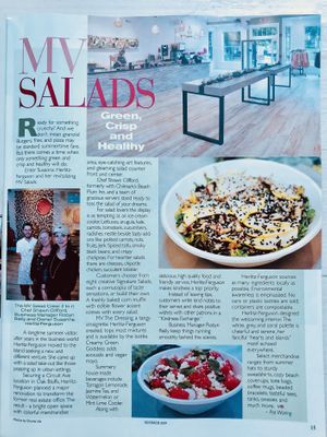 Written up in Vineyard Style Magazine at MV Salads in Oak Bluffs