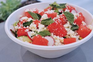 Watermelon Salad at MV Salads in Oak Bluffs