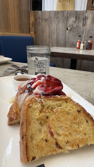 Lemon strawberry French toast! Yum!  at Fig Tree Cafe - Pacific Beach in San Diego