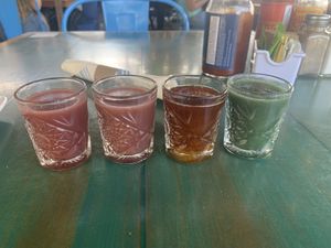 Detox juice flight  at Fig Tree Cafe - Pacific Beach in San Diego